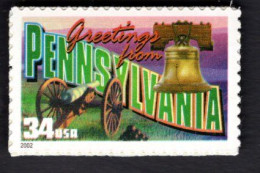 1938439494 2002 SCOTT 3598 (XX) POSTFRIS MINT NEVER HINGED  -  GREETINGS FROM AMERICA - PENNSYLVANNA - Unused Stamps