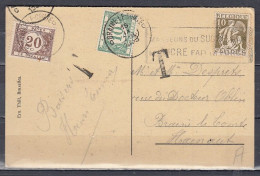 Postkaart Van Beauraing Naar Braine Le Comte Met Vlagstempel - Lettres & Documents