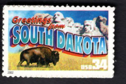 1938441702 2002 SCOTT 3601 (XX) POSTFRIS MINT NEVER HINGED  -  GREETINGS FROM AMERICA - SOUTH DAKOTA - Ongebruikt