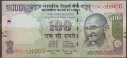 India 100 Rupees - FANCY NUMBER. (086000) Note UNC - Inde