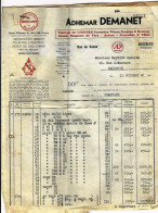 (GOSSELIES) Ets Adhémar Demanet Produits Métallurgiques – Facture (1946) - 1950 - ...