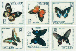 76803 MNH VIETNAM DEL NORTE 1965 MARIPOSAS - Viêt-Nam