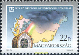 297948 MNH HUNGRIA 1995 125 ANIVERSARIO DEL SERVICIO METEOROLOGICO NACIONAL - Ungebraucht