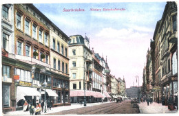 Delcampe - Allemagne : Sarre : SAARBRÜCKEN - Saarbruecken : Mittière Bahnhostrasse : Animée - Saarbruecken