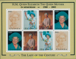 110469 MNH UGANDA 1995 HOMENAJE A LA REINA MADRE - Ouganda (1962-...)