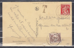 Postkaart Van Louveigne (Banneux-Notre-Dame) Naar Liege Met Taksstempel - 1932 Ceres Y Mercurio