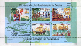 297827 MNH VIETNAM 1992 500 ANIVERSARIO DEL DESCUBRIMIENTO DE AMERICA - Viêt-Nam