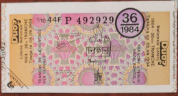 Billet De Loterie Nationale Belgique 1984 36e Tranche De La Rentrée Des Classes  5-9-1984 - Biglietti Della Lotteria