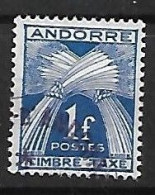 ANDORRE FRANCAIS:  Timbre Taxe:legende "timbre Taxe"   N°33 Année 1946/50 - Usati