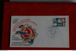 FDC 9 OCTOBRE 1974. CENTENAIRE DE L UNION POSTALE UNIVERSELLE - FDC