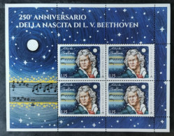 VATICANO 2020  250° ANNIVERSARIO DELLA NASCITA DI BEETHOVEN - Blocs & Feuillets