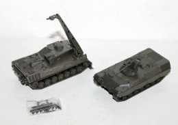 ROCO MINITANKS HO N°257 BERGEPANZER 2 + LEOPARD 1 - MILITAIRE CHAR TANK COMBAT MODELE REDUIT (1712.46) - Chars