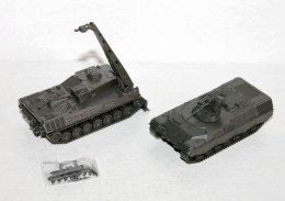 ROCO MINITANKS HO N°257 BERGEPANZER 2 + LEOPARD 1 - MILITAIRE CHAR TANK COMBAT MODELE REDUIT (1712.46) - Panzer