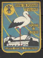 Ancien écusson En Tissu Du Comité Central D'entreprise Des Mines De Potasse D' Alsace - Autres & Non Classés