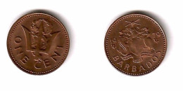 BARBADOS   1 CENT 1979 (KM # 10) #7584 - Barbades