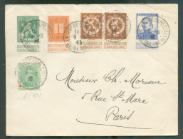 N°108-109(2)-110-125-129 - Affranchissement PELLENS-Albert Croix-ROuge à 40 Centimes (tarif Du 2° échelon) Obl. Sc LE HA - Autres & Non Classés