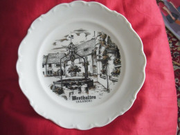 Assiette Décorative Souvenir WESTHALTEN Alsace 68250 - Recordatorios