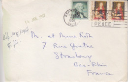 Lettre Obl. Berkeley Le 21 Dec 1966 Sur N° 587, 815 X 2 Pour La France - Covers & Documents