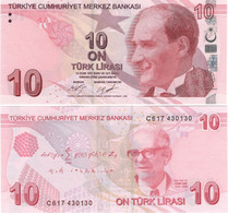 TURKEY        10 Türk Lirası        P-223c       2009 (2017)        UNC  [sign. Çetinkaya - Uysal] - Turkey