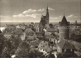 72461958 Tangermuende Teilansicht Turm Stadtmauer Kirche Kupfertiefdruck Tangerm - Tangermünde