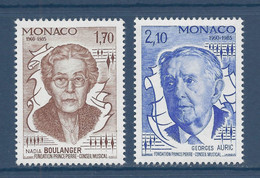 Monaco - YT N° 1471 Et 1472 ** - Neuf Sans Charnière - 1985 - Unused Stamps