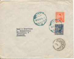 Egypt Air Mail Cover Sent To Denmark Cairo 28-10-1948 - Covers & Documents