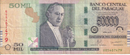 BILLETE DE PARAGUAY DE 50000 GUARANIES DEL AÑO 2013 (BANK NOTE) - Paraguay