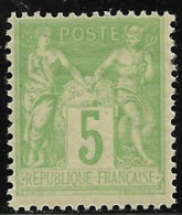 FRANCE N°102 - 5cts Vert-jaune - Type II - Neuf** - Grande Fraicheur - Superbe - - 1898-1900 Sage (Tipo III)