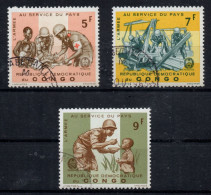 W021 Congo 1965 L’arme Au Service Do Pays, Values 5F-7F-9Frs MNH - Other & Unclassified