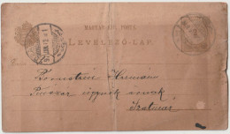 Hongrie Magyar Kr Posta. Entier Postal 1897        Ep7 - Entiers Postaux
