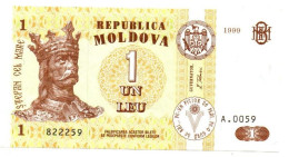 MOLDAVIA MOLDOVA - 1999 - 1 Leu - P 8 - UNC NEW NEUF - Moldavie