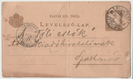 Hongrie Magyar Kr Posta. Entier Postal Budapest 1895        Ep8 - Interi Postali