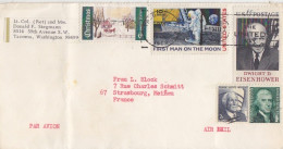 Lettre Obl. Tacoma Le 11 Dec 1969 Sur N° 794, 816, 886, 887, PA 73 Pour La France - Covers & Documents