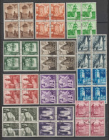 1940 - GOUVERNEMENT GENERAL / POLOGNE - SERIE COMPLETE BLOC DE 4 MICHEL N°40/51 OBLITERES ! - Algemene Overheid