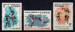 W022 Congo 1964 Sports, The Values  5F-6F-15Frs - Used - Autres & Non Classés