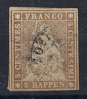SUISSE Ca.1856-57: Le ZNr. 22D Obl. CAD - Used Stamps