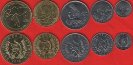 Guatemala Set Of 5 Coins: 5 Centavos - 1 Quetzal 2012-2016 UNC - Guatemala