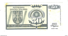 *croatia Krajina 50 Dinara 1992    R2 - Croatia