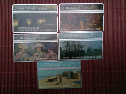 Set 5 Cards Ari Belgium Used - Ohne Chip