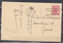 Postkaart Van Namur 1 Naar Gand Traquez Le Doryphope - 1935-1949 Small Seal Of The State