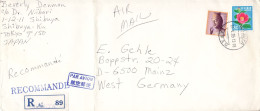 JAPAN 1985 AIRMAIL R - LETTER SENT FROM TOKYO TO MAINZ - Cartas & Documentos