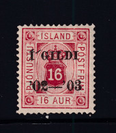 Iceland 1902 Official 16a Sc O28 Mh 15784 - Neufs
