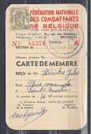 Fédération Nationale Des Combattants De Belgique Met Stempel Mazy - 1935-1949 Sellos Pequeños Del Estado