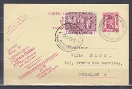Postkaart Van Bruxelles-Exposition U Naar Bruxelles - 1935-1949 Piccolo Sigillo Dello Stato