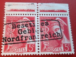 Griffe(à Identifier? )Surcharge Postale Allemande Bestzes Gebiet Nordfrankreich Timbre Poste Type Mercure Neuf** N°406 - Neufs