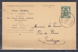 Kaart Van Sclessin Naar Gentbrugge - 1935-1949 Petit Sceau De L'Etat
