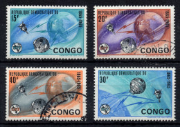 W025 Congo 1965 UIT, Values 15F-20F-30F-40Frs - Used - Autres & Non Classés