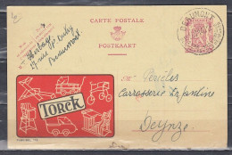 Postkaart Van Beaumont Naar Deynze Publibel 749 - 1935-1949 Kleines Staatssiegel