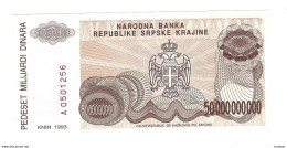 *croatia   Krajina 50 Milliard Dinara 1993   R29  Unc - Croacia