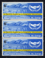 W026 Congo 1965 International Cooperation Year 6Frs Streep X 3 - USA - Autres & Non Classés